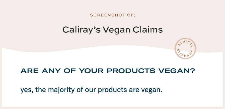 Is caliray Vegan?