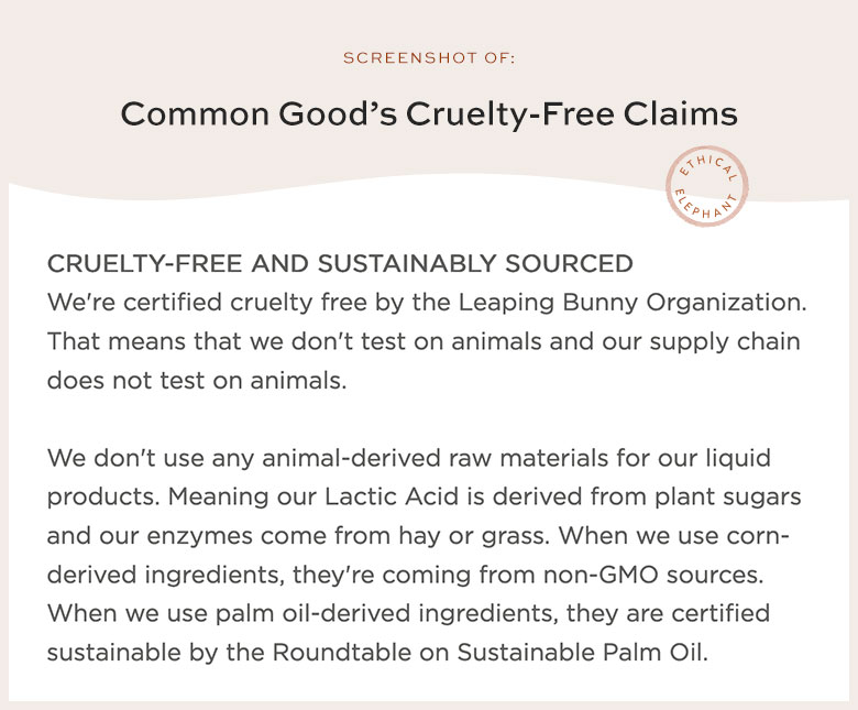 Is Common Good Cruelty-Free?