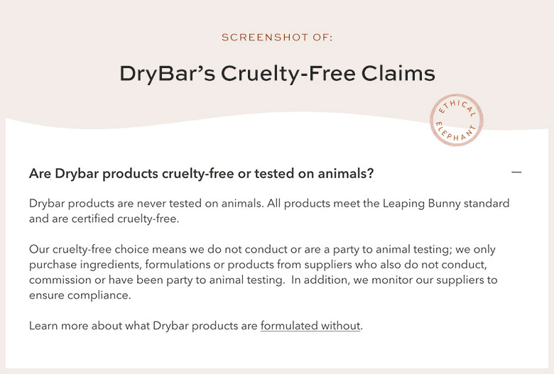 Is DryBar Cruelty-Free?