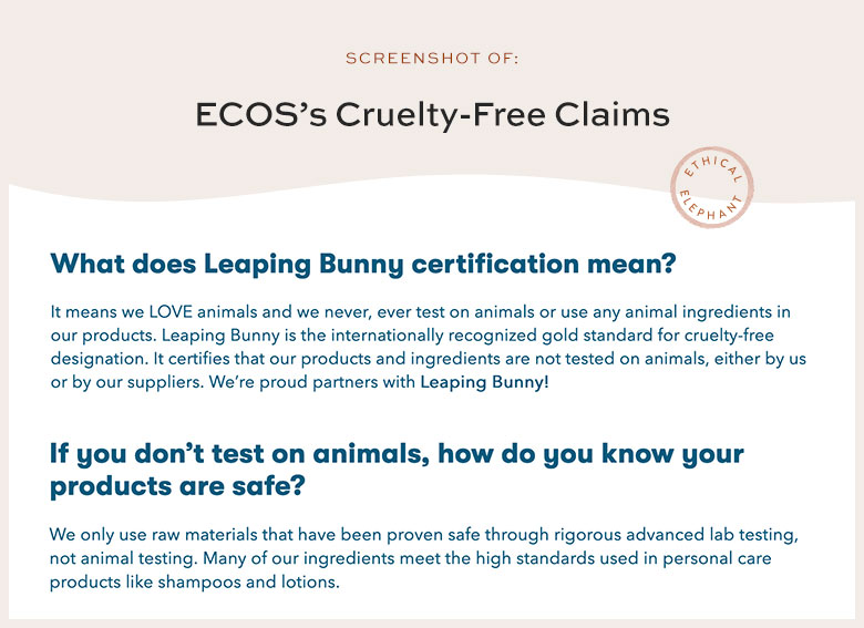 Is ECOS Cruelty-Free?