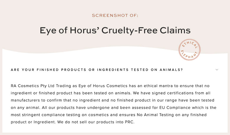 Is Eye of Horus Cruelty-Free?