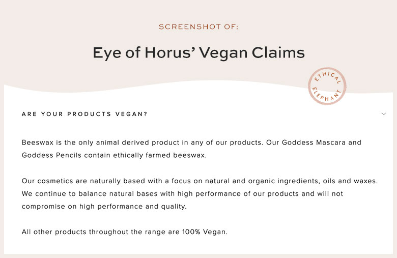 Is Eye of Horus Vegan?