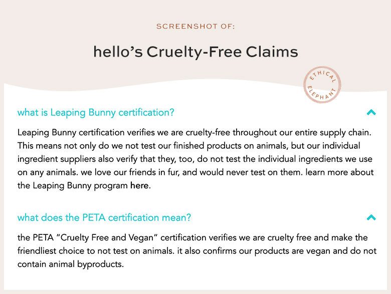 Is Hello Cruelty-Free?