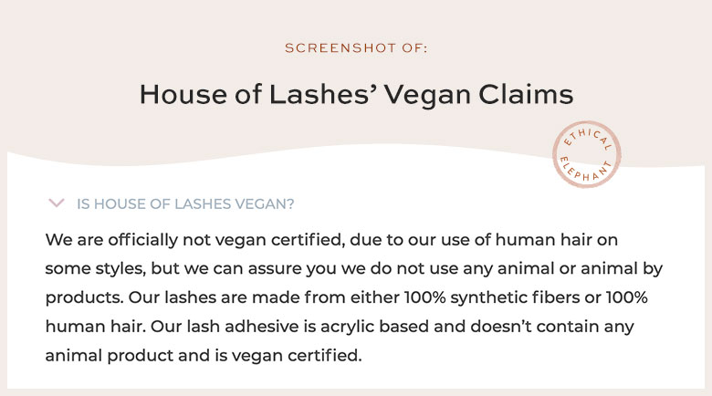 Is House of Lashes Vegan?