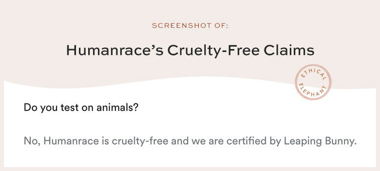 Is Humanrace Cruelty-Free?
