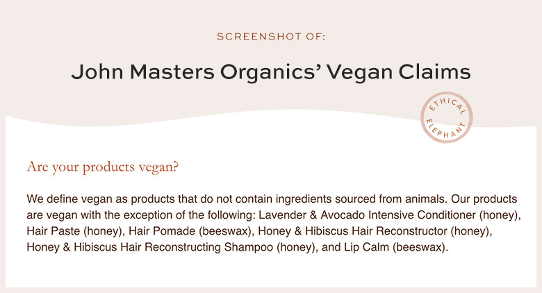 Is John Masters Organics Vegan?