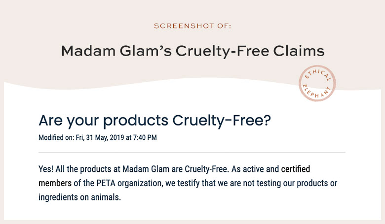 Is Madam Glam Cruelty-Free?