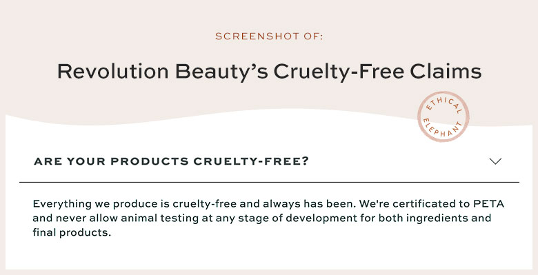 Makeup revolution store cruelty free