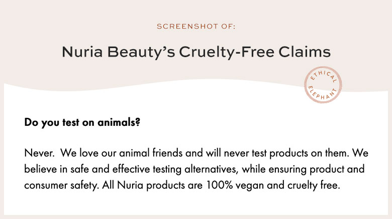 Is Nuria Beauty Cruelty-Free?