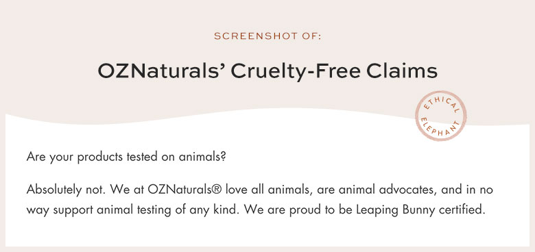Is OZNaturals Cruelty-Free?