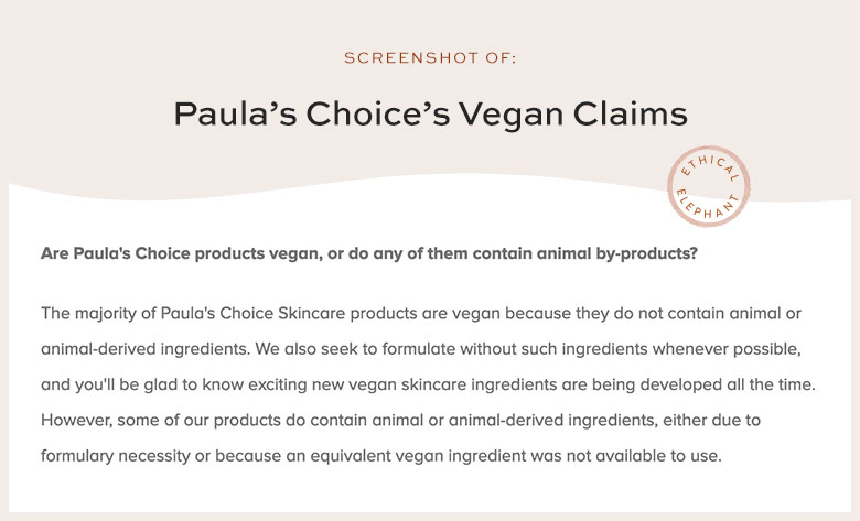 Is Paula's Choice Vegan?