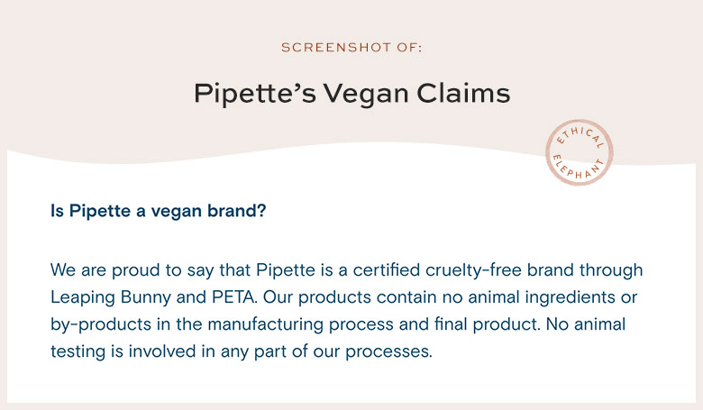 Is Pipette Vegan?