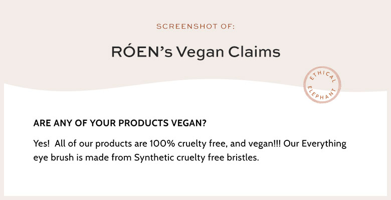 Is ROEN Vegan?