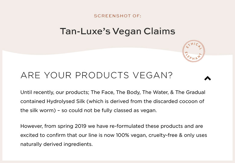 Is Tan-Luxe Vegan?