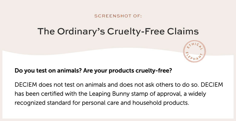 Is The Ordinary Cruelty-Free?