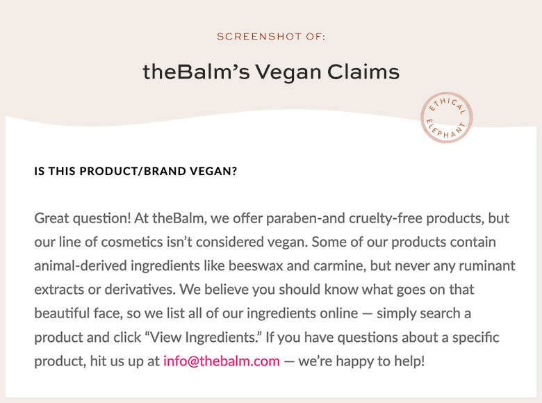 Is theBalm Vegan?