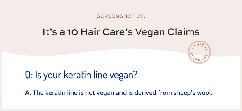 Is It's a 10 Hair Care Vegan?