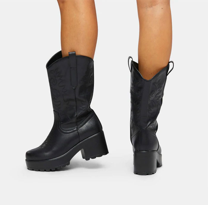 Koi - Wintu Long Chunky Vegan Western Boots