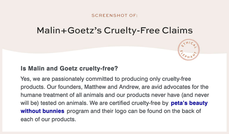 Is Malin+Goetz Cruelty-Free?