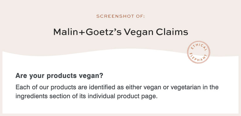 Is Malin+Goetz Vegan?