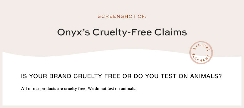 Is Onyx Cruelty-Free?