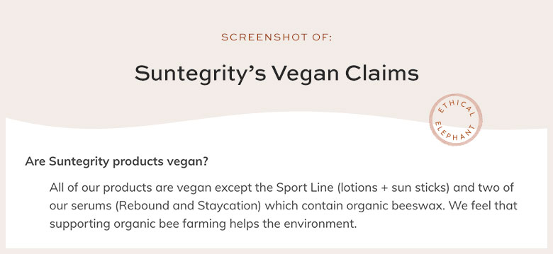 Is Suntegrity Vegan?