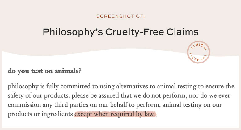 Philosophy Cruelty-Free Claims