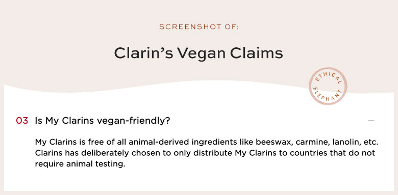 Is Clarins Vegan?