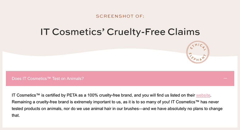 Is IT Cosmetics Cruelty-Free?