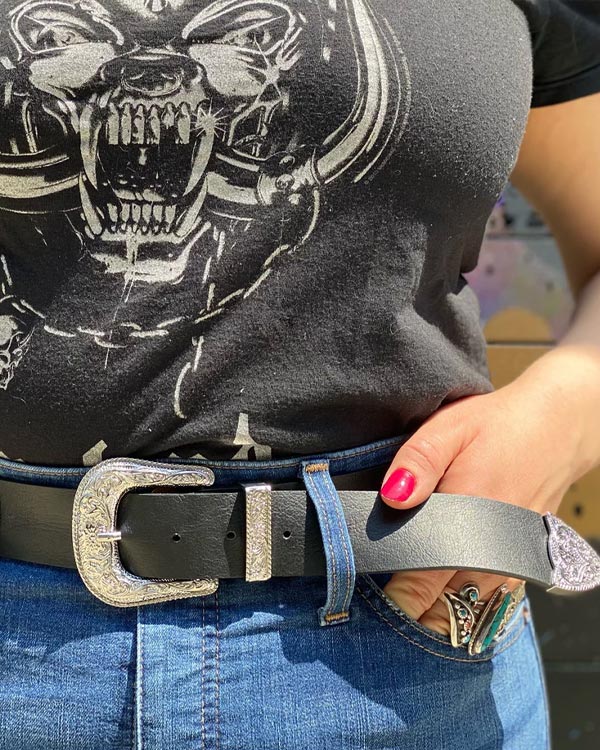 Non leather outlet belts