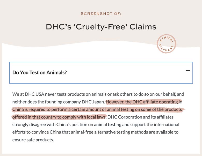 Is DHC Cruelty-Free?