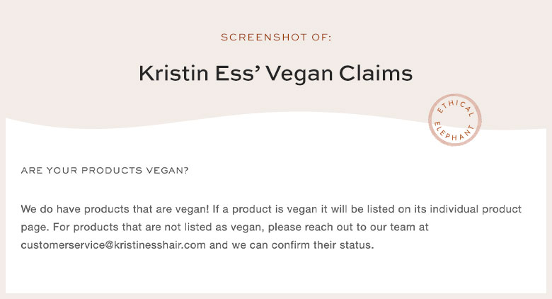 Is Kristin Ess Vegan?