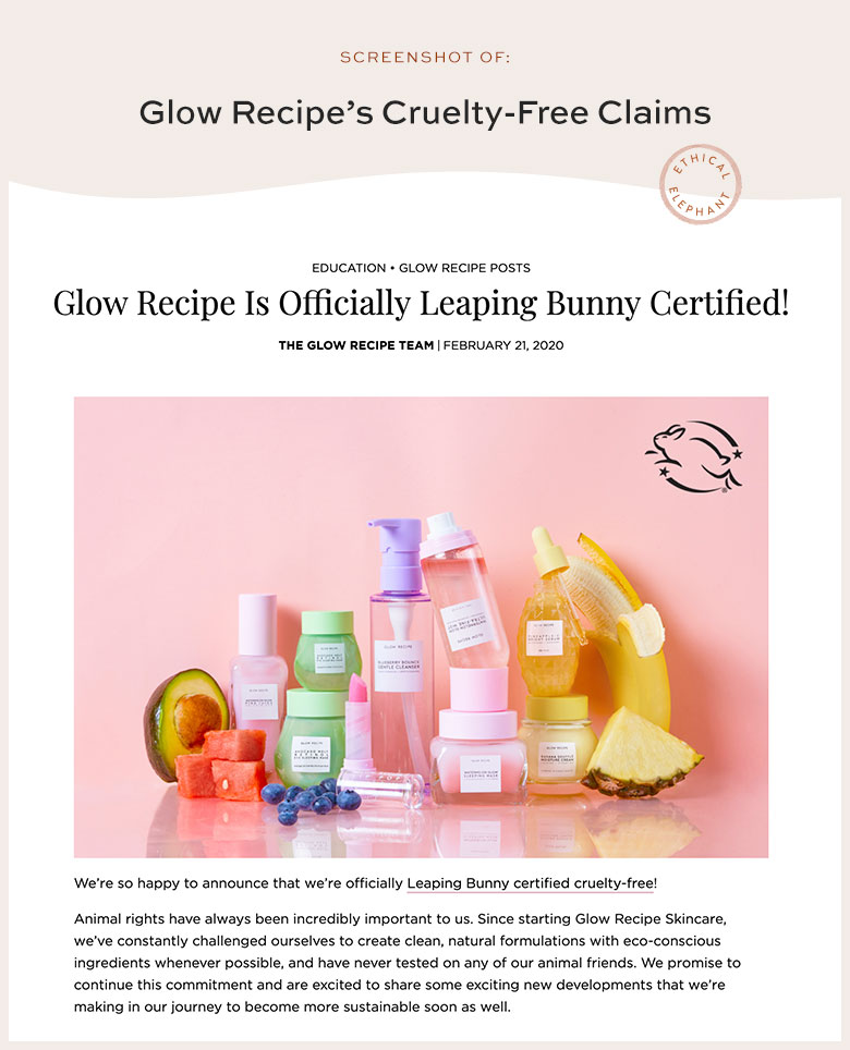 Is Glow Recipe CrueltyFree & Vegan in 2023?