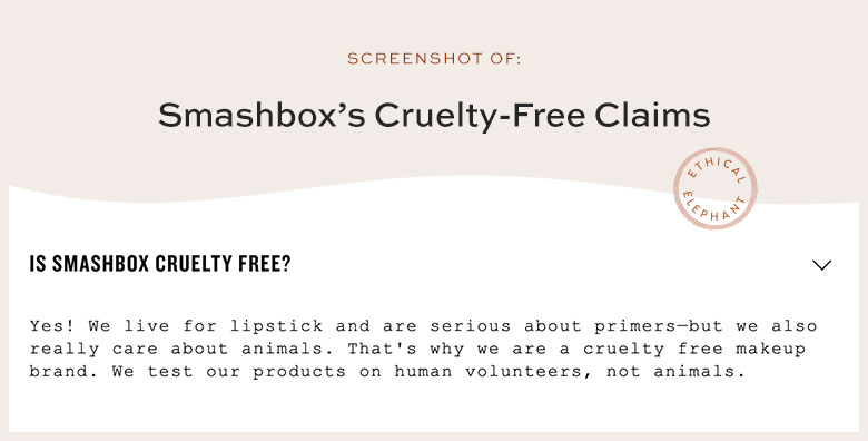 Smashbox animal deals testing peta