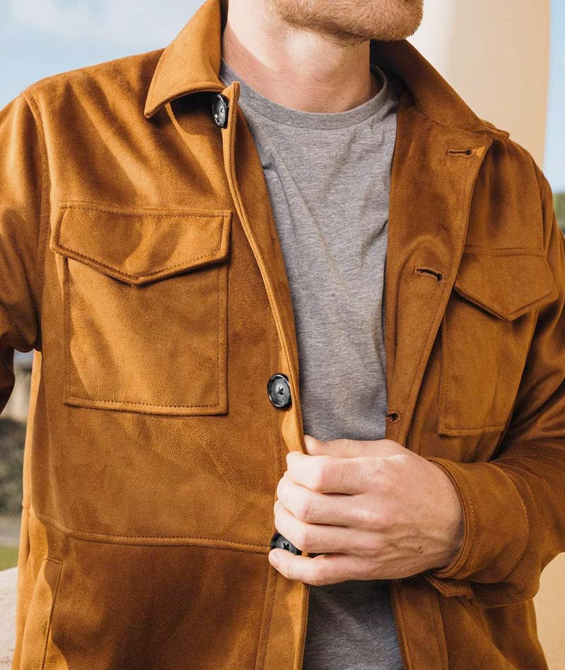 Vegan suede hot sale jacket mens